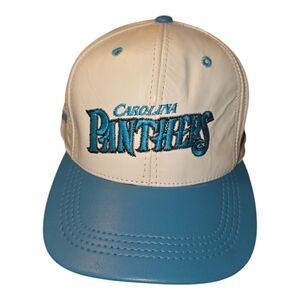 NFL Carolina Panthers Leather Baseball Cap Snapback Multicolor